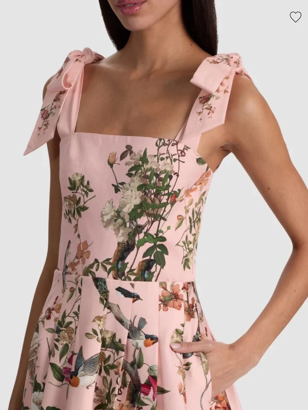 Alice + Olivia sold out -Pink Floral Tie-Shoulder size 12 - Picture 2 of 8